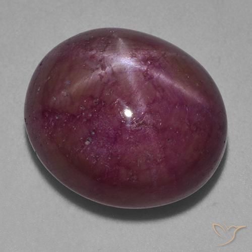 21.97ct Naturel Magenta grisâtre Rubis étoilé, ovale, Opaque