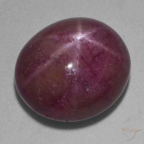 Rubis étoilé Magenta grisâtre naturelle ovale, 21.97 ct, Opaque
