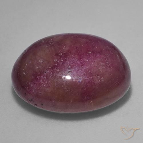 Rubis étoilé Magenta grisâtre naturelle ovale, 21.97 ct, Opaque