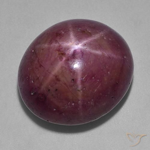35.51ct Naturel Pourpre prune Rubis étoilé, ovale, Opaque