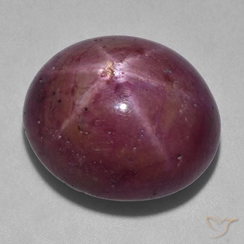 Rubis étoilé Pourpre prune naturelle ovale, 35.51 ct, Opaque