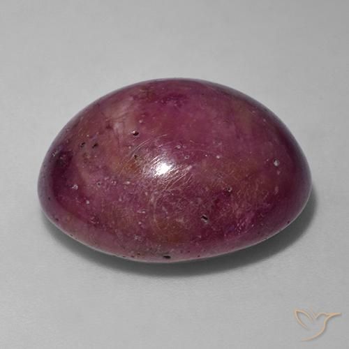 Rubis étoilé Pourpre prune naturelle ovale, 35.51 ct, Opaque