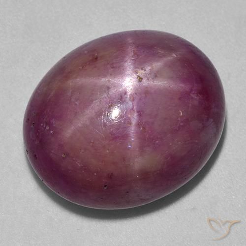 25.16ct Naturel Magenta grisâtre Rubis étoilé, ovale, Opaque