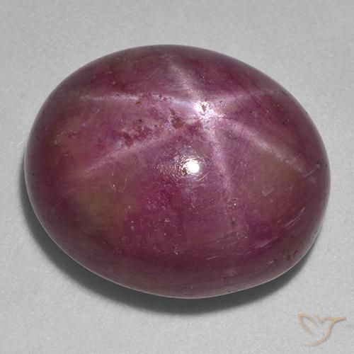 27.24ct Naturel Pourpre moyen-foncé Rubis étoilé, ovale, Opaque
