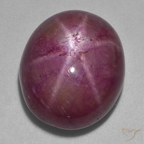 Rubis étoilé Pourpre moyen-foncé naturelle ovale, 27.24 ct, Opaque
