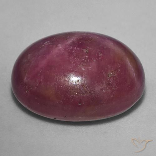Rubis étoilé Pourpre prune naturelle ovale, 25.89 ct, Opaque
