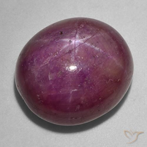 24.49ct Naturel Pourpre moyen-foncé Rubis étoilé, ovale, Opaque