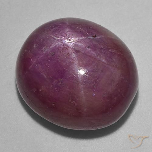 Rubis étoilé Pourpre moyen-foncé naturelle ovale, 24.49 ct, Opaque
