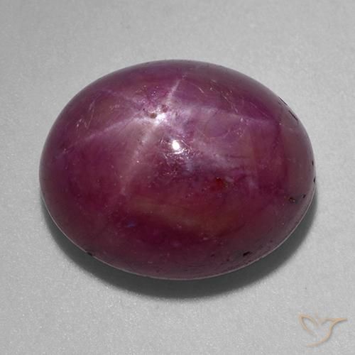 15.62ct Naturel Violet Rosâtre Rubis étoilé, ovale, Opaque