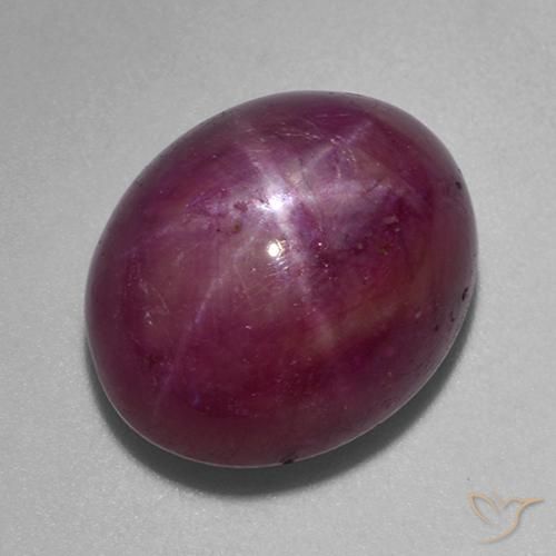 Rubis étoilé Violet Rosâtre naturelle ovale, 15.62 ct, Opaque