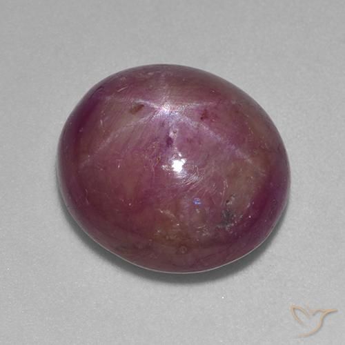 11.27ct Naturel Pourpre moyen-foncé Rubis étoilé, ovale, Opaque