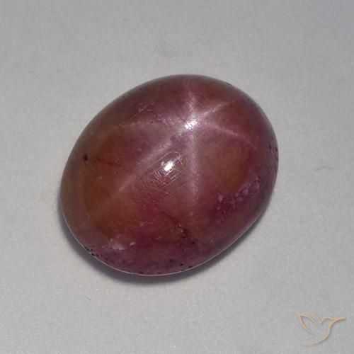 11.48ct Naturel Violet rougeâtre Rubis étoilé, ovale, Opaque
