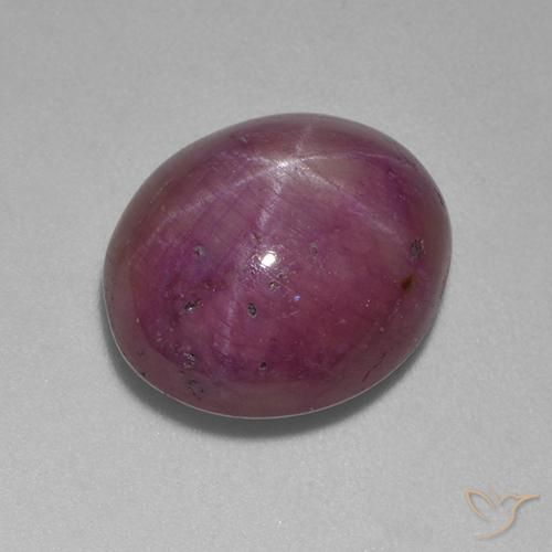 Rubis étoilé Pourpre prune naturelle ovale, 11.87 ct, Opaque