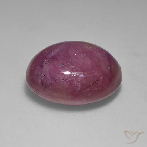 Rubis étoilé Pourpre prune naturelle ovale, 11.87 ct, Opaque