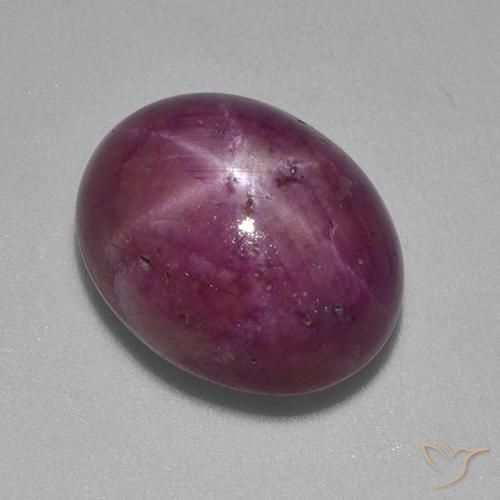 13.24ct Naturel Violet rougeâtre Rubis étoilé, ovale, Opaque