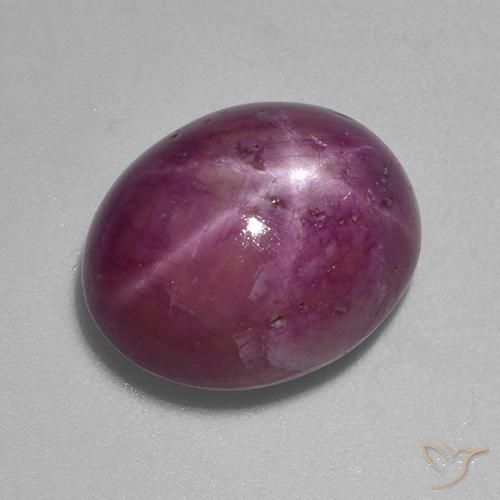 Rubis étoilé Violet rougeâtre naturelle ovale, 13.24 ct, Opaque