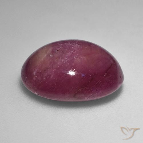 Rubis étoilé Pourpre prune naturelle ovale, 12.45 ct, Opaque