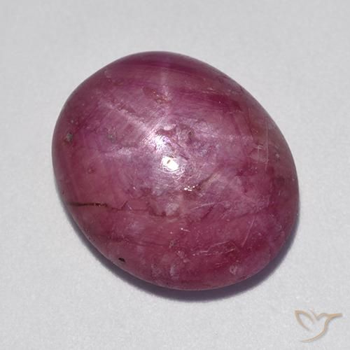 11.80ct Naturel Rose-magenta Rubis étoilé, ovale, Opaque