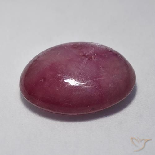 Rubis étoilé Rose-magenta naturelle ovale, 11.80 ct, Opaque