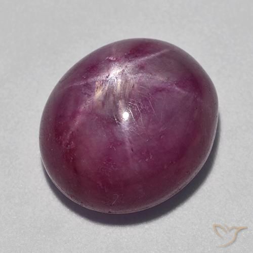 15.09ct Naturel Violet rougeâtre Rubis étoilé, ovale, Opaque