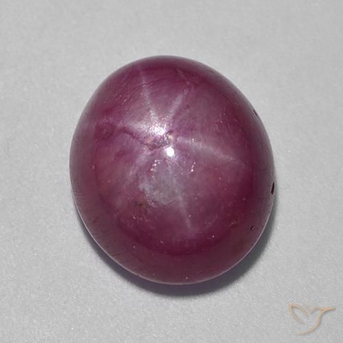 Rubis étoilé Violet rougeâtre naturelle ovale, 9.44 ct, Opaque