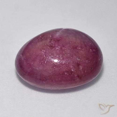 Rubis étoilé Pourpre prune naturelle ovale, 12.54 ct, Opaque