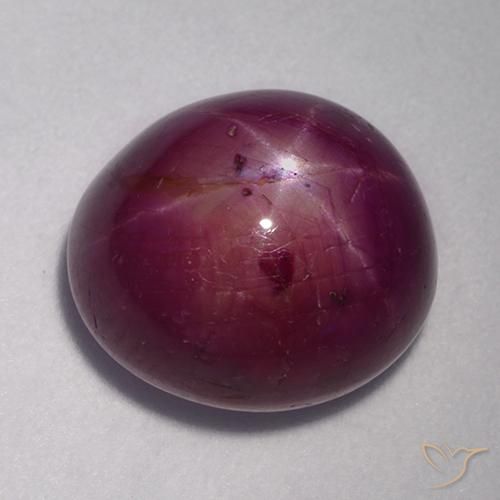Rubis étoilé Rouge framboises naturelle ovale, 11.47 ct, Opaque