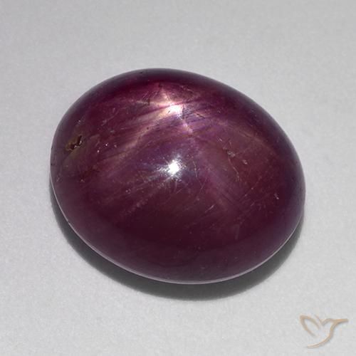 Rubis étoilé Violet rougeâtre naturelle ovale, 13.18 ct, Opaque