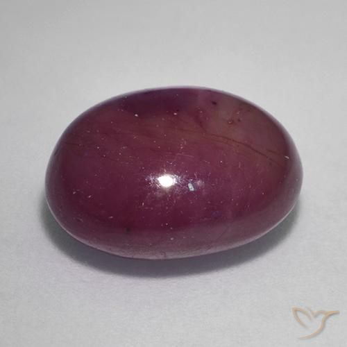 Rubis étoilé Pourpre moyen-foncé naturelle ovale, 10.15 ct, Opaque