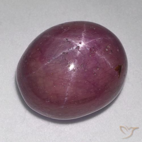 17.40ct Naturel Magenta grisâtre Rubis étoilé, ovale, Opaque
