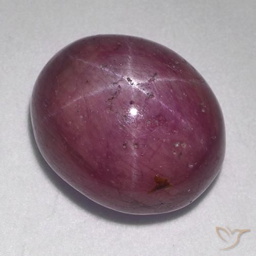Rubis étoilé Magenta grisâtre naturelle ovale, 17.40 ct, Opaque