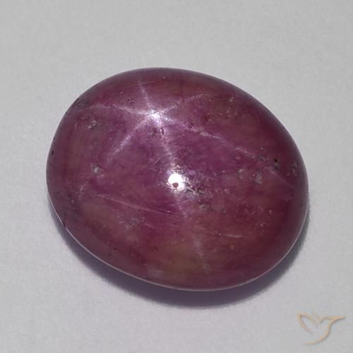 Rubis étoilé Magenta grisâtre naturelle ovale, 10.38 ct, Opaque