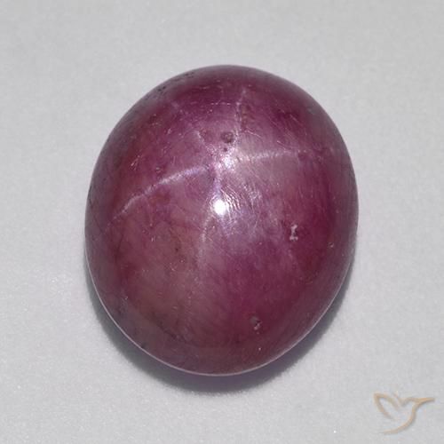 Rubis étoilé Pourpre moyen-foncé naturelle ovale, 9.37 ct, Opaque