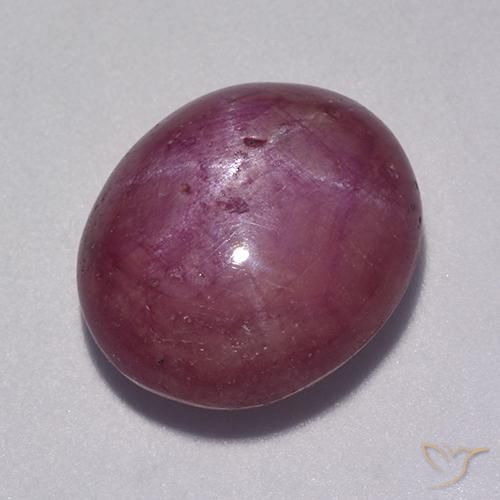10.31ct Naturel Violet rougeâtre Rubis étoilé, ovale, Opaque