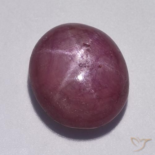 Rubis étoilé Violet rougeâtre naturelle ovale, 10.31 ct, Opaque