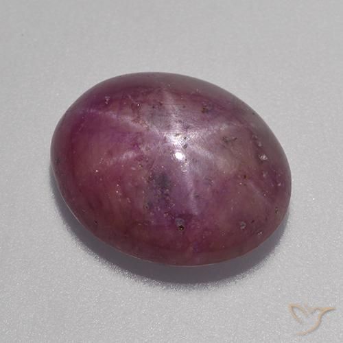 6.46ct Naturel Pourpre-Rouge Rubis étoilé, ovale, Opaque