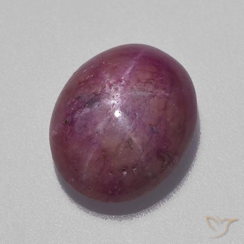 Rubis étoilé Pourpre-Rouge naturelle ovale, 6.46 ct, Opaque