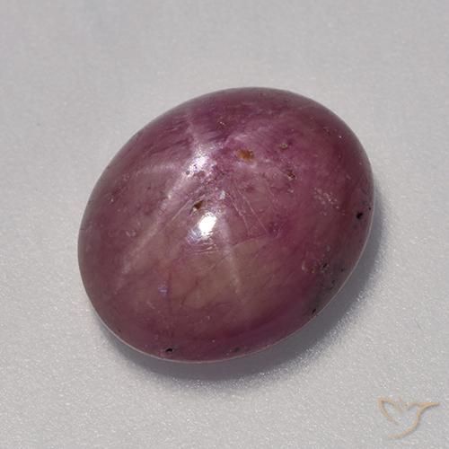 7.06ct Naturel Rouge framboises Rubis étoilé, ovale, Opaque