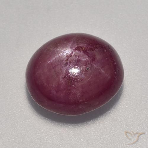 7.13ct Naturel Pourpre-Rouge Rubis étoilé, ovale, Opaque
