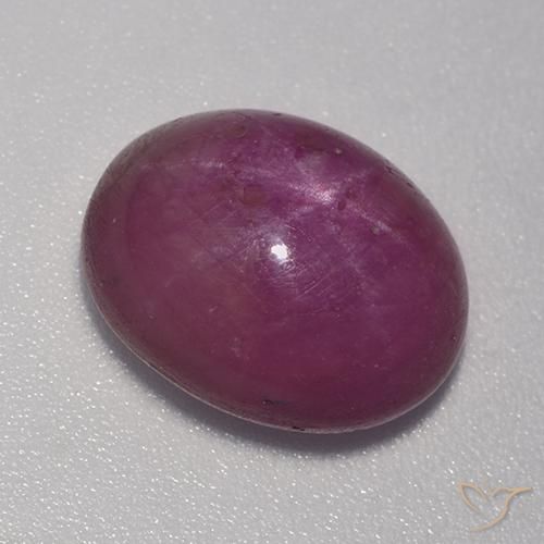8.86ct Naturel Pourpre moyen-foncé Rubis étoilé, ovale, Opaque
