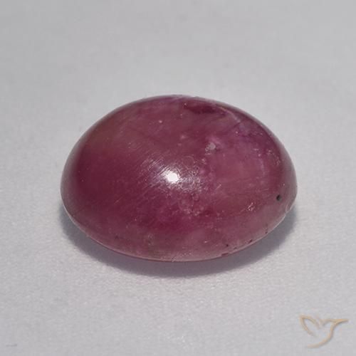 Rubis étoilé Violet rougeâtre naturelle ovale, 5.68 ct, Opaque
