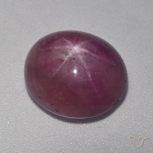 Rubis étoilé Pourpre prune naturelle ovale, 11.15 ct, Opaque