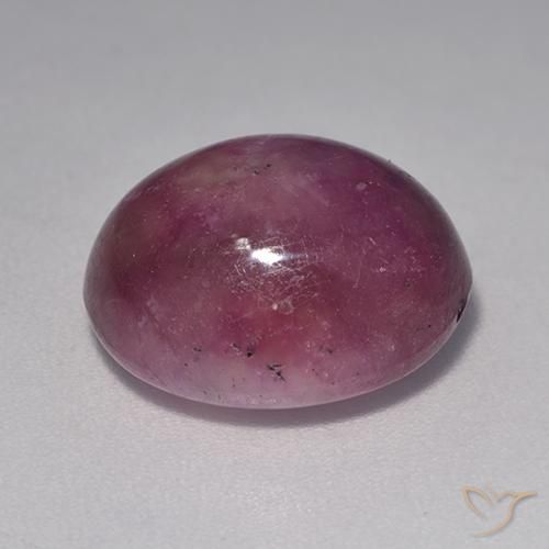 Rubis étoilé Pourpre prune naturelle ovale, 11.15 ct, Opaque
