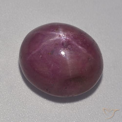 Rubis étoilé Pourpre prune naturelle ovale, 10.98 ct, Opaque