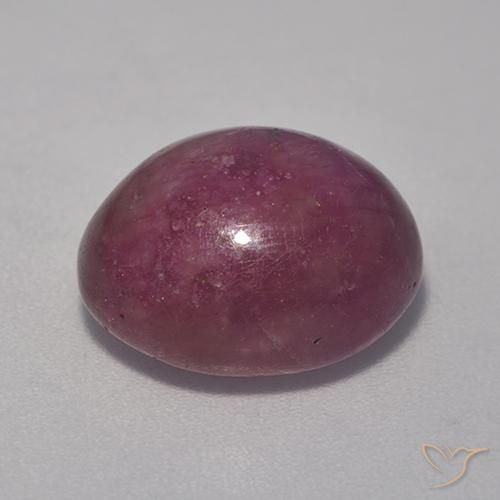 Rubis étoilé Pourpre prune naturelle ovale, 10.98 ct, Opaque