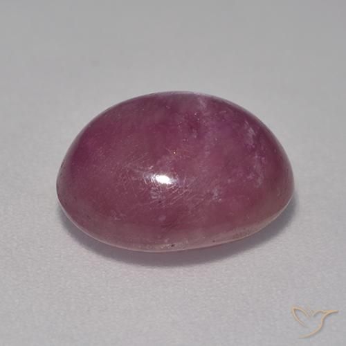 Rubis étoilé Pourpre prune naturelle ovale, 6.32 ct, Opaque