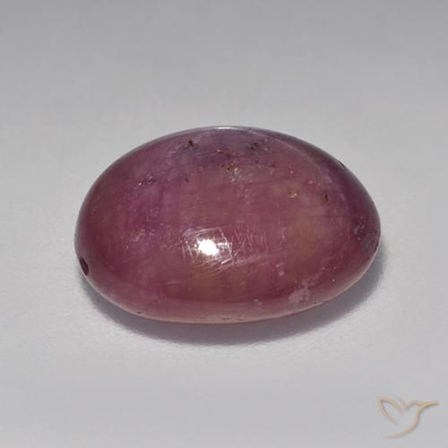 Rubis étoilé Violet rougeâtre naturelle ovale, 6.89 ct, Opaque