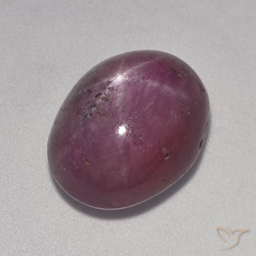 9.38ct Naturel Violet rougeâtre Rubis étoilé, ovale, Opaque
