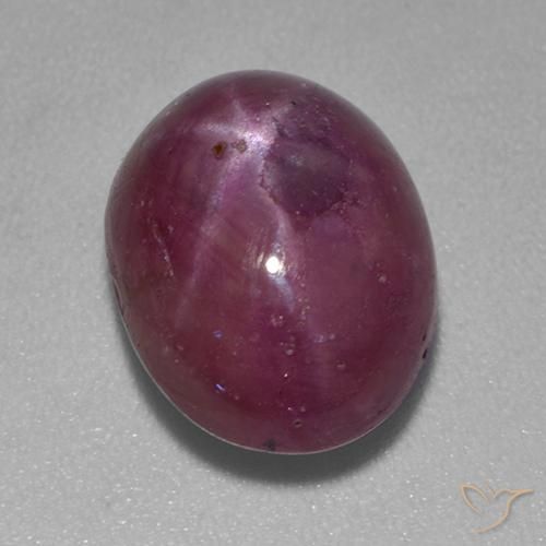 Rubis étoilé Pourpre moyen-foncé naturelle ovale, 7.59 ct, Opaque