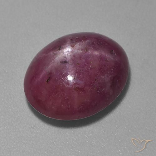 Rubis étoilé Violet rougeâtre naturelle ovale, 6.26 ct, Opaque